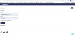 FloMembers kirjautumissivu